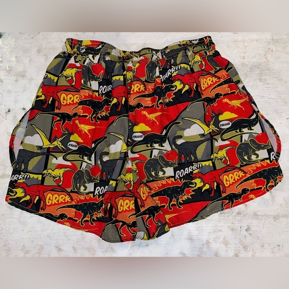 BOA Men's 1" Elite Split Leg Print comic book dinosaur
Running Short | Large - Picture 4 of 5